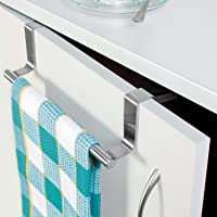 Tatkraft Horizon Toallero para Puertas- Colgador de Paño de Cocina y Baño- Acero Inoxidable